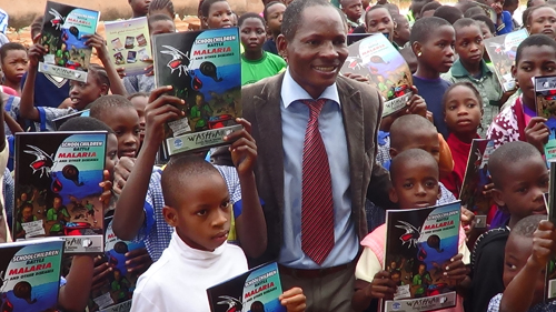 Francis Odupute, BFI’s team leader with students